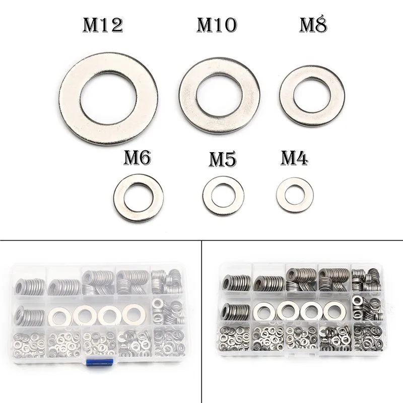 M4/M5/M6/M8/M10/M12 Durable Stainless Steel Flat Washer Lock Screw