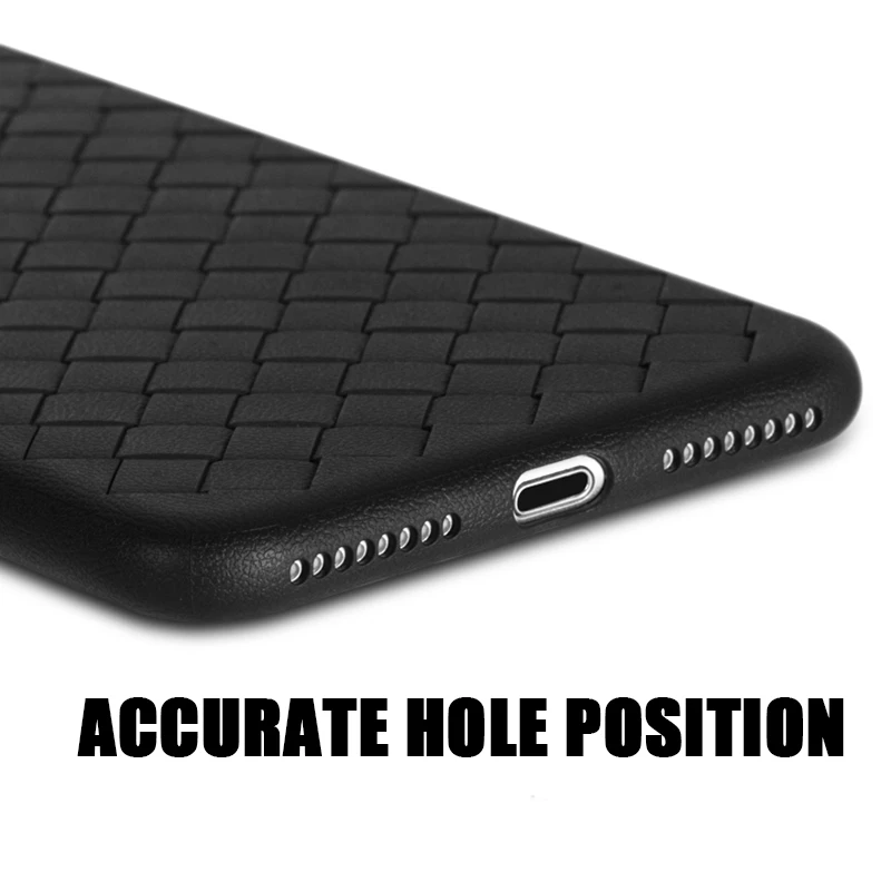 Artisome Soft Silicone Case For Apple iPhone 7 8 Plus Case For iPhone X 10 6 6s 7 8 Case 360 Protect Shell Grid Woven Cover (6)