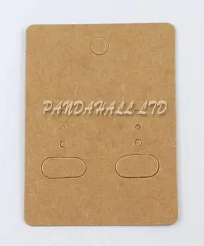 

Paper Earring Display Card, Rectangle, Goldenrod, 67x50mm