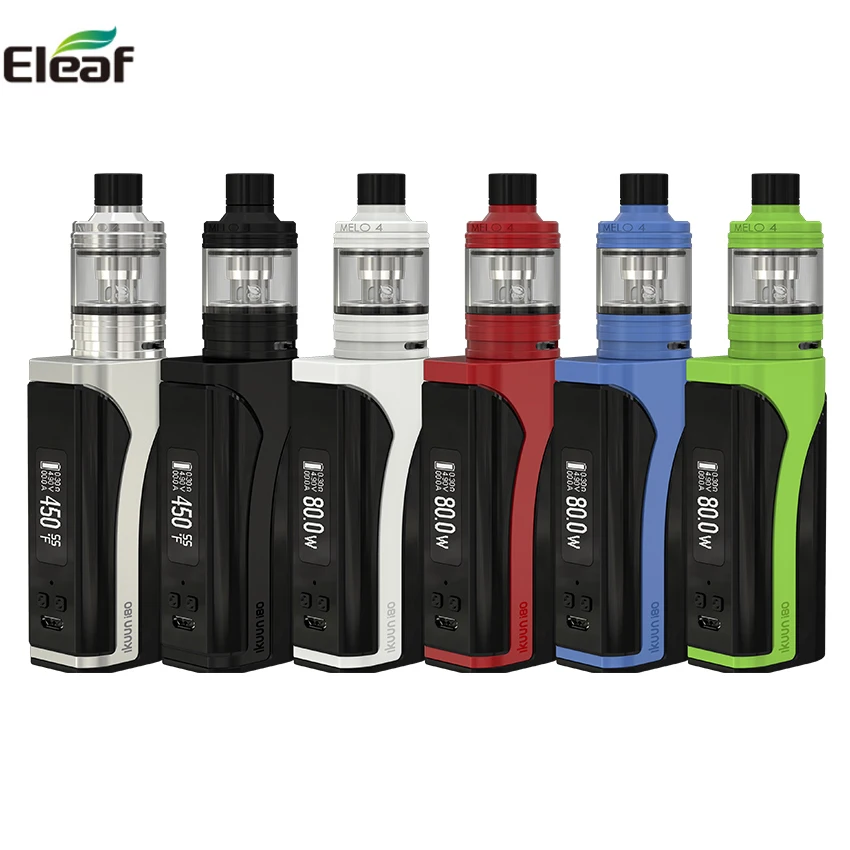Оригинальный бокс-мод Eleaf iKuu i80 аккумулятор 3000 мАч вейп с атомайзером MELO 4 D22