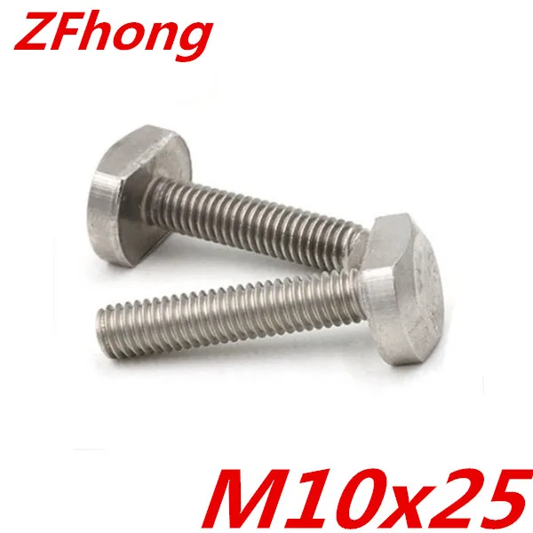 5pcs M10*25 stainless steel 304 T type screw boltin Bolts from Home