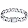 Pulsera de eslabones para hombre, Plata de Ley 925, Thai, tanque pesado, grueso, tallado, S925 ► Foto 1/6