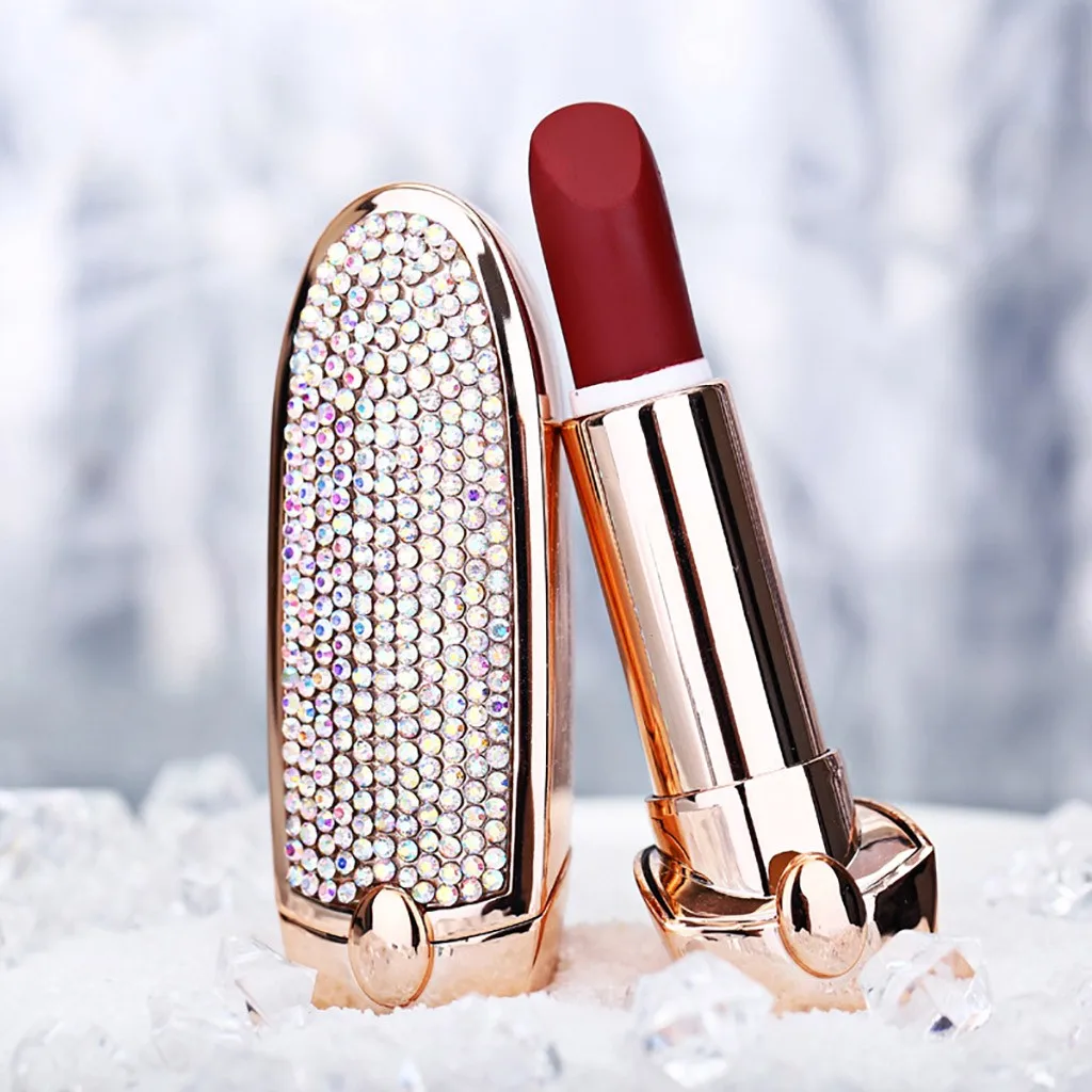 

Lipstick Lip Gloss Long Lasting Diamond Radiance Mist Face Velvet Lipgloss Sexy Women Glitter Liquid Makeup Colorful Gift W0315