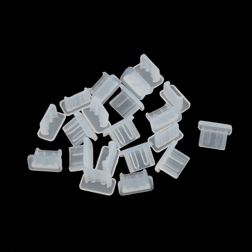 uxcell High Quality 20Pcs 8mm x 6mm x 5mm Mini USB Clear Silicone Anti