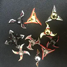 Наруто fingertip Наруто ниндзя Спиннер EDC ручной Спиннер цинковый сплав оружие Металл Shuriken палец Спиннер для детей подарок