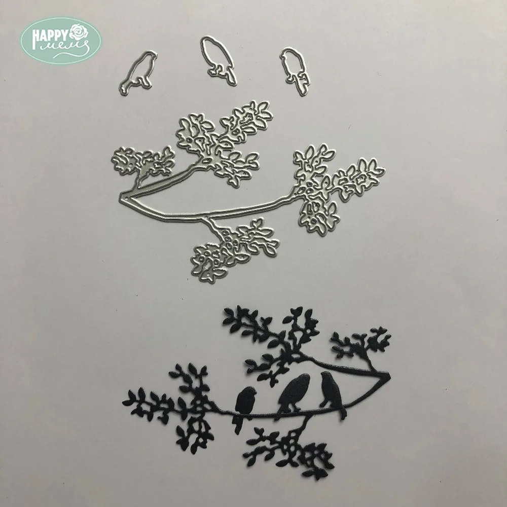 

Happymems New Style Tree And Bird Cutting Dies Card Making Embellishments For Scrapbooking Home Decoration Cutting Dies