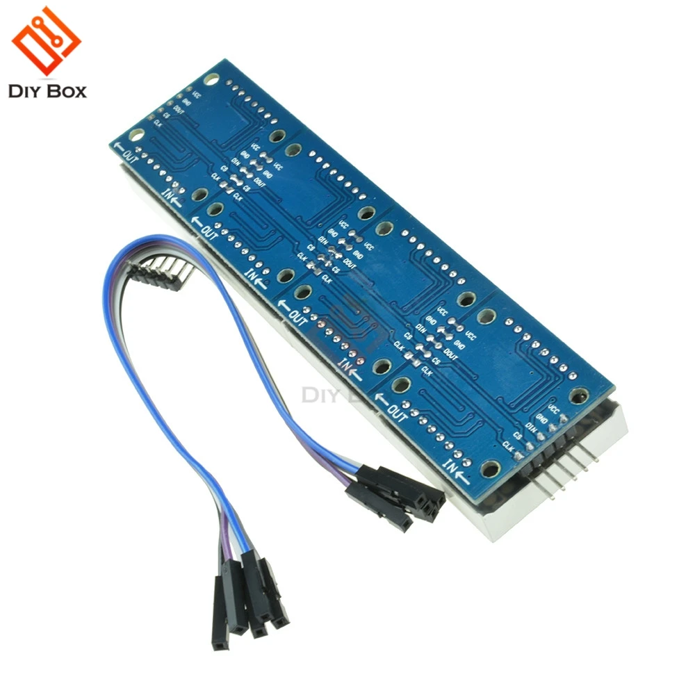 MAX7219 микроконтроллер 4 в 1 дисплей с 5P линии матричный модуль для Arduino