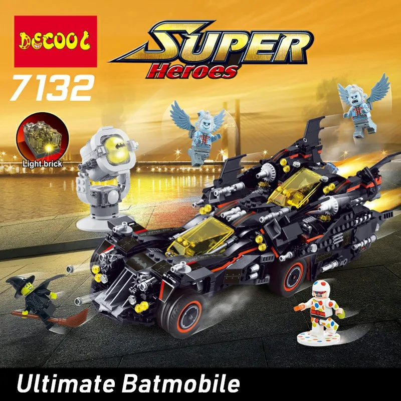

legoe 1496Pcs 70917 Ultimate Batmobile Marvel Batman Super Heroes Genuine Movie Building Blocks Bricks Toys For Children Gift