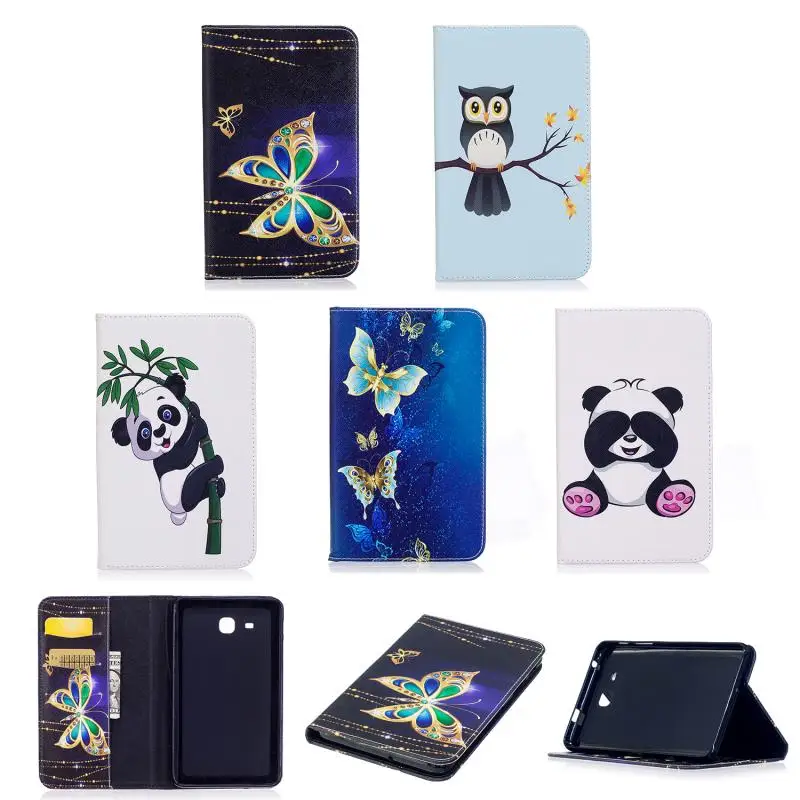 

Cute Tablet Cover for Samsung Galaxy Tab A A6 7.0 T280 T285 7inch Leather Wallet Case Protective Shell Panda Owl Bag Coque Cases