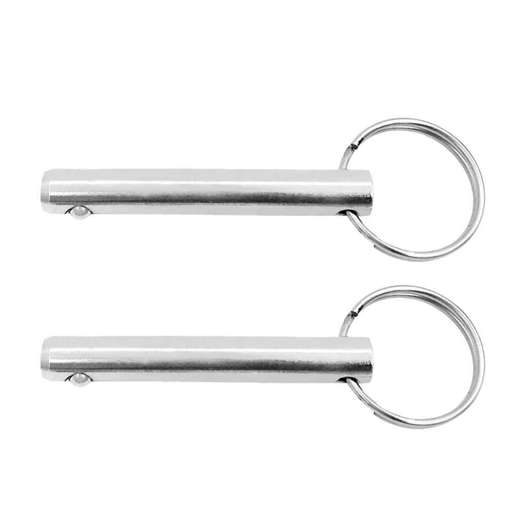 2 x Quick Release Pins 3/8 inch Diameter 316 Stainless Steel for Boat Bimini Top Deck Hinge Marine Accessories (2.75inch Long)