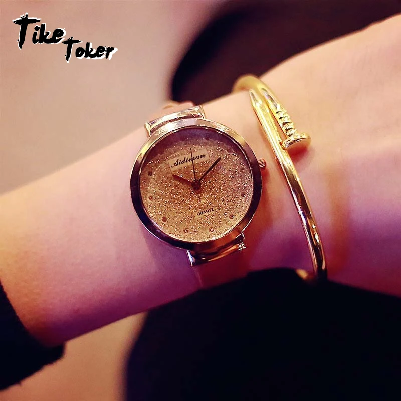 

Fashion Sands Starry Business Simple Temperament Belt Table Diamond Quartz Watch relogio feminino montre femme Reloj Mujer Gift