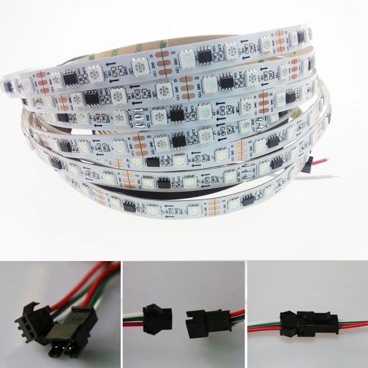 Светодиодная лента 5 м DC12V ws2811ic 5050 полноцветная RGB SMD адресуемая ws2811 светодиодная