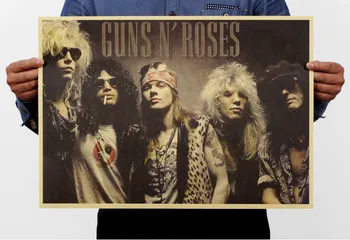 

Guns N' Roses Vintage Kraft Paper Movie Poster Map Home School Office Wall Decoration Art Retro Posters and Prints
