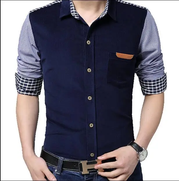2015 primavera moda Hombre Casual de vestir sociales