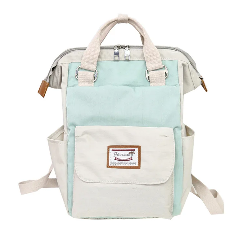 Женский высокое качество холст путешествия рюкзак женский мочила Feminina Sac Dos Back Pack школьные ранцы для подростков женский рюкзак - Цвет: Green