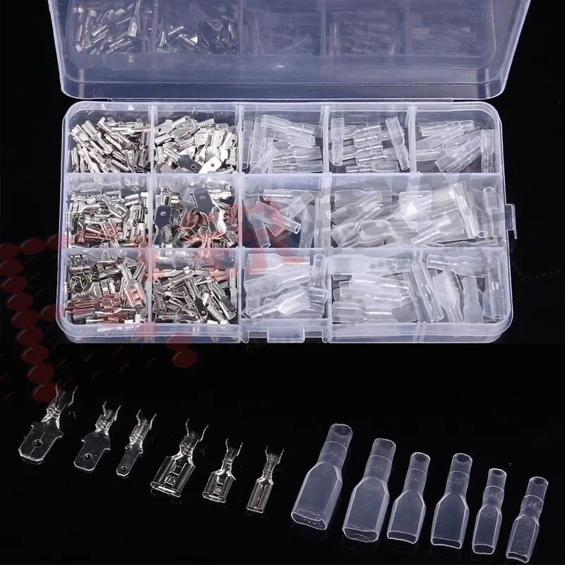 

270pc 6.3MM 2.8MM 4.8MM Male Female Car Spade Crimp Terminal Connector