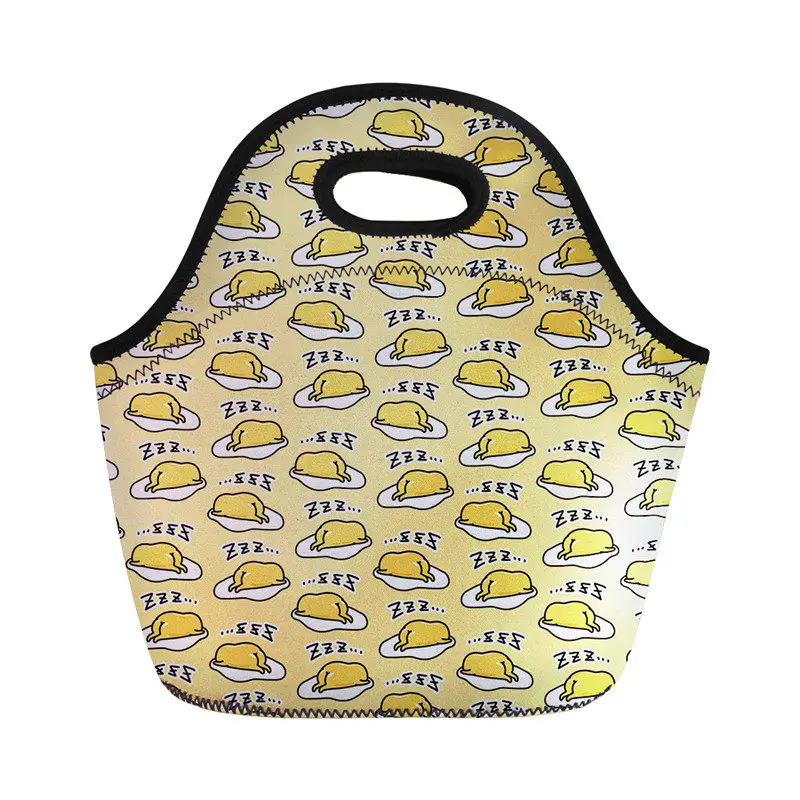 006 THIKIN Горячая Gudetama Lazy Яйцо мультфильм сумка для ланча хипстер печать Аниме термальный изолированный Неопреновый для женщин дети ланчбэги для пикника коробка - Цвет: 006