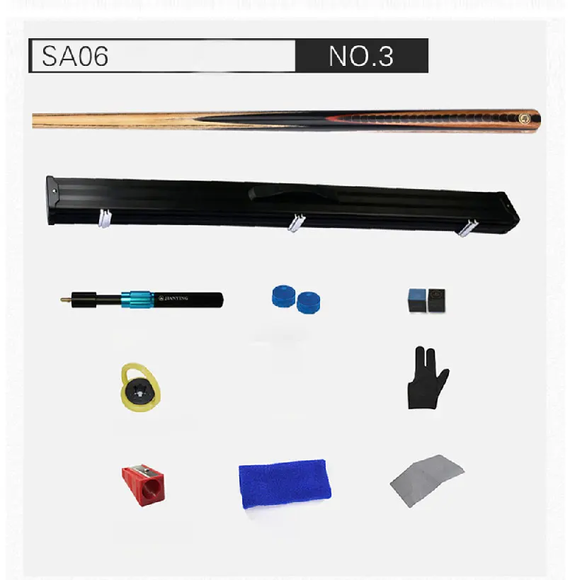 Jianying ручной работы серии цельный Снукер cue Stick 10 мм с чехол для кия набор Китай