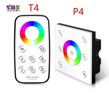 

DC12V - DC24V 4CH touch panel RGBW controller Smart RF wireless Remote Panel Dimmer 4A*4CH for 5050 RGBW led strip lamp