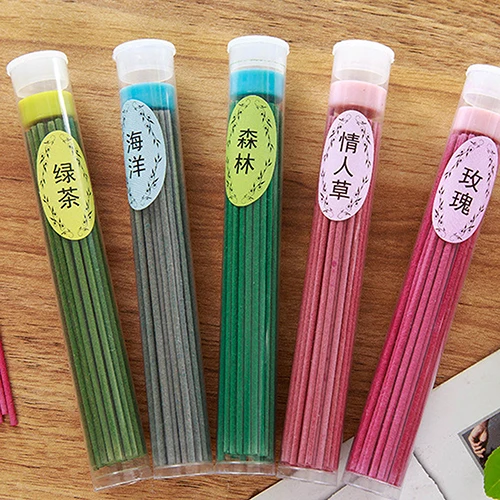 

New 50 Sticks Incense Burner Fragrance Spices Natural Aroma Sandalwood Air Freshener