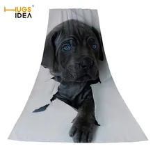 HUGSIDEA 3D животное черная голова собаки банное полотенце толстое большое полотенце из микрофибры s для пляжа/волос/лица/СПА домашний текстиль кухня Toalla