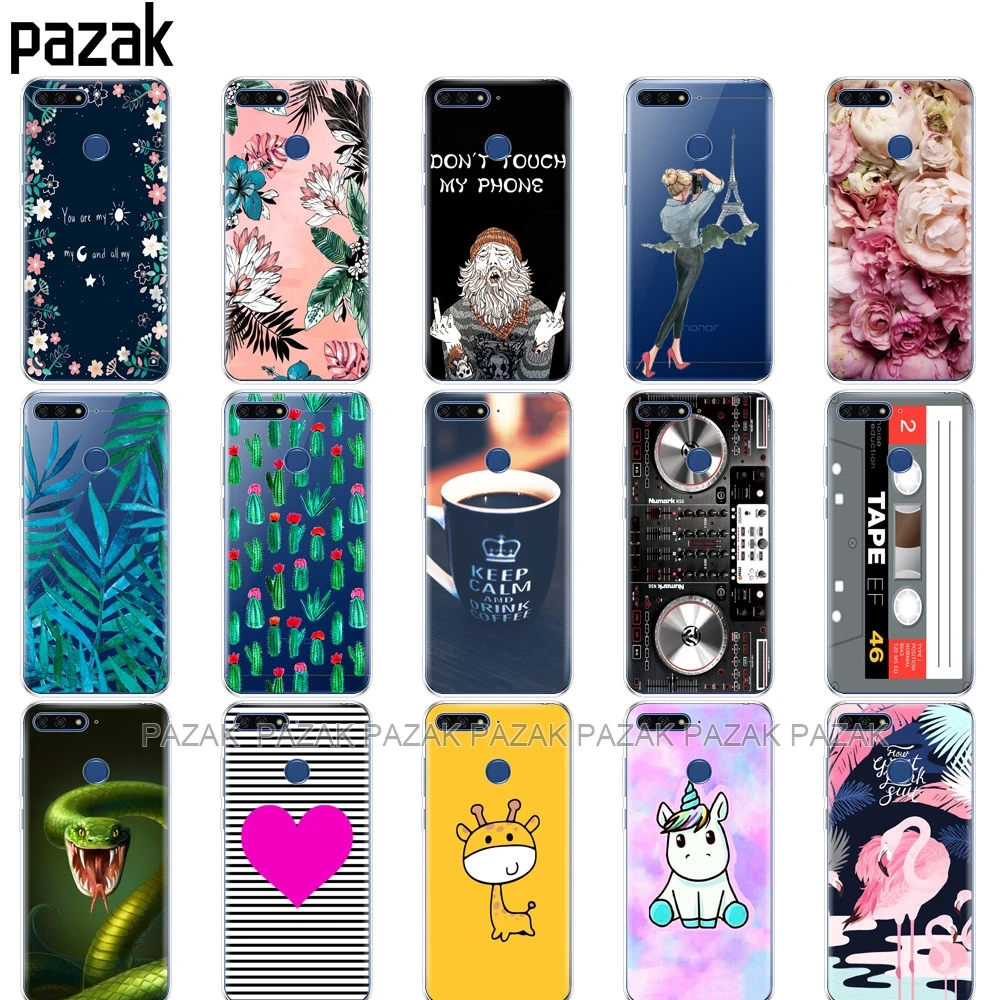 سيليكون الهاتف حافظة لهاتف huawei honor 7C 5.7 بوصة حالة غطاء لينة سيليكون غطاء من البولي يوريثان الحراري حافظة لهاتف huawei honor 7c Aum-L41 جديد تصميم