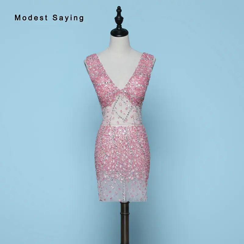 pink rhinestone dress