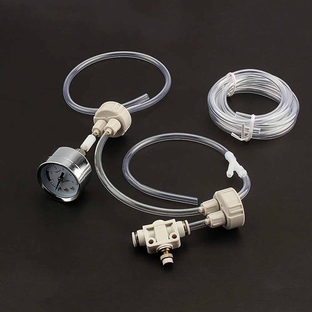 Аквариум DIY CO2 генераторная система Комплект давления Регулировка воздушного потока диффузор живое растение трубка емкости обратный игольчатый клапан Guage набор