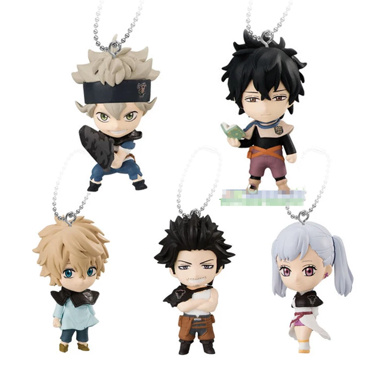 Preto Anime japonês Trevo originais brinquedos Da Cápsula