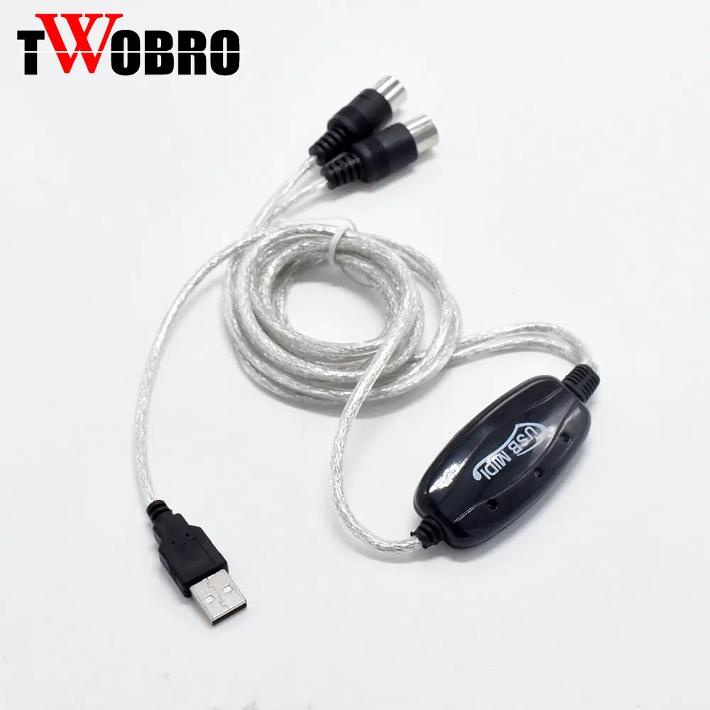Wholesale 100 pcs High Speed 2M MIDI USB IN OUT Interface Cable Cord