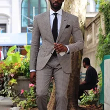 Новое поступление серый зеленый 3 предмета в комплекте свадебные костюмы шаль нагрудные женихов для мужчин Best человек Жених одежда смокинги