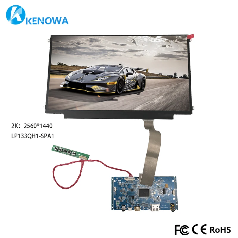 

13.3"Slim LED LCD Screen LP133QH1 SPA1 LP133QH1 SP A1 Display 2560X1440 40pin IPS EDP 2K Driver Board Controller Mainboard