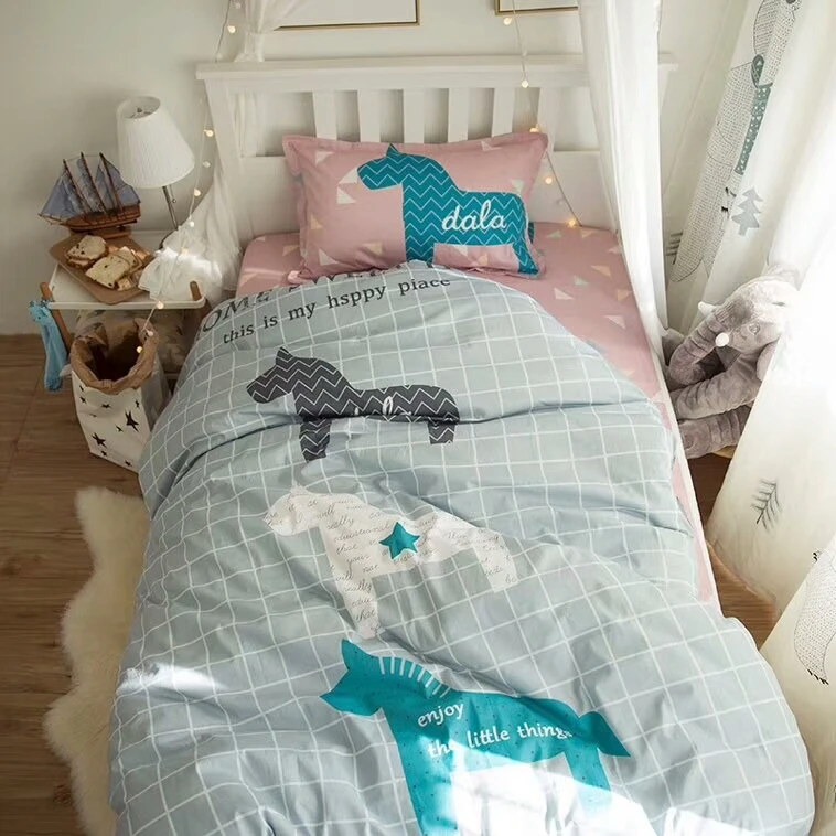 

Children's Bedding Sets 3pcs Cartoon Pattern Bed Linings Duvet Cover Bed Sheet Pillowcases Cover Set comforter bedding sets cama