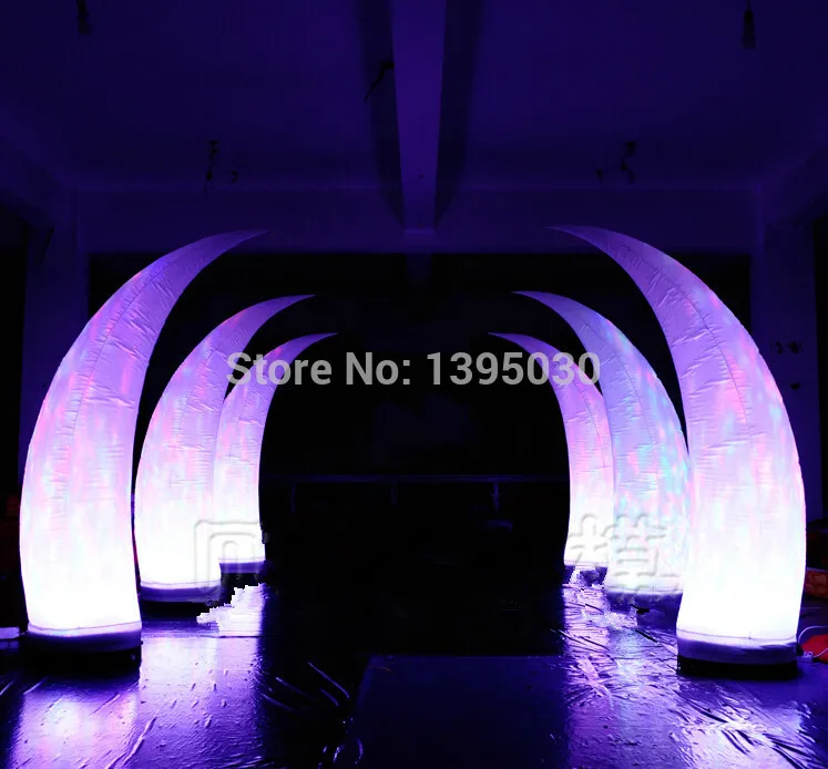 

Inflatable tube LED inflatable light with inner blower for hotel celebration dinning room