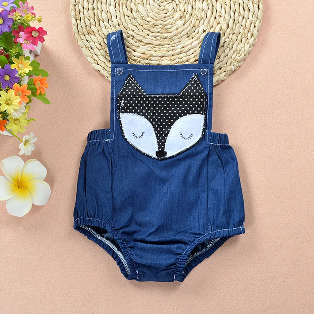 

MUQGEW Kid Baby Girls Boys Summer Romper Jumpsuit Outfits Sleeveless Cartoon Printed Clothes Summer Sunsuit Outfits Baby Costume