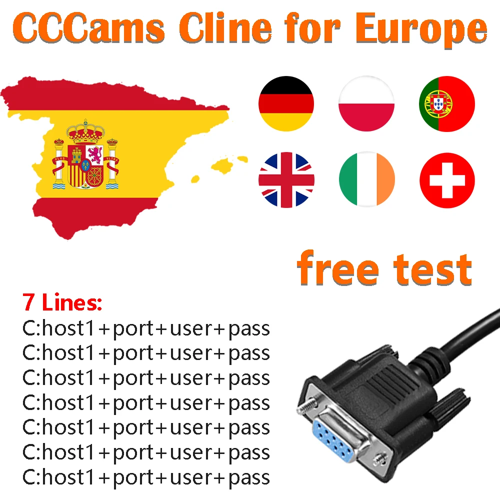 Cccams Cline Reseller панель для Испании Германия Польша Португалия Европа 7 CCCams линии для gtmedia V8 Nova Freesat CCCams панель