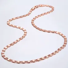 Trendsmax – colliers en or Rose 4mm pour femmes et filles, chaîne à maillons, bijoux pour femmes, cadeaux de saint valentin, 18-28 pouces, tendance 585, GN283