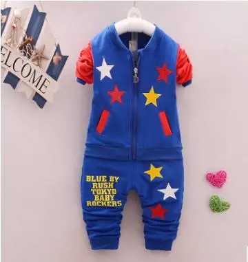 

kids baby boys clothes set 2019 new children's clothing casual tracksuit for boy 1-4 year spring sport outfit for boy QHQ053