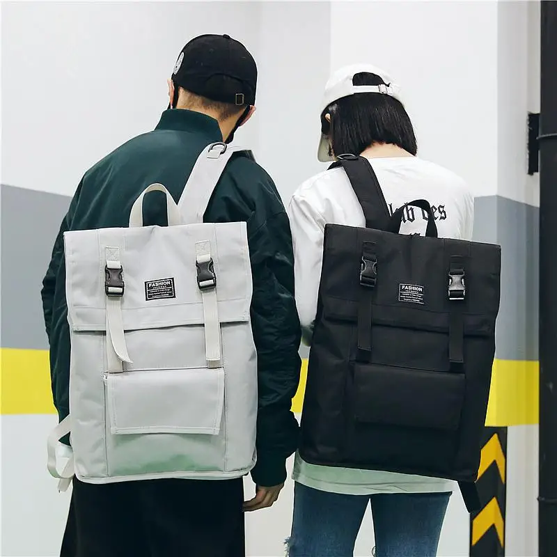 

Couple backpack male Korean version large-capacity campus leisure travel bag 15.6-inch computer canvas large backpack female