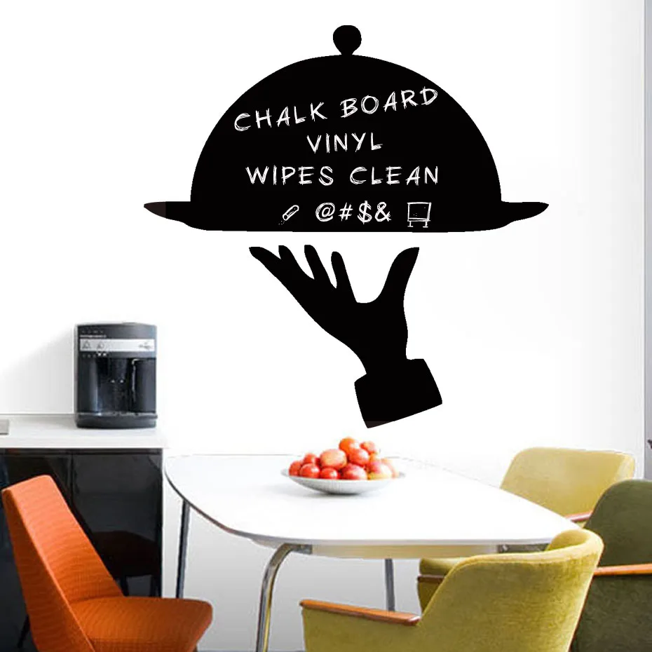 Menu Tray Cover Chalkboard Wall Art Decals For Kitchen Restaurant Dining Room Removable Wallpaper Vinyl Wall Sticker Home Decor (1)