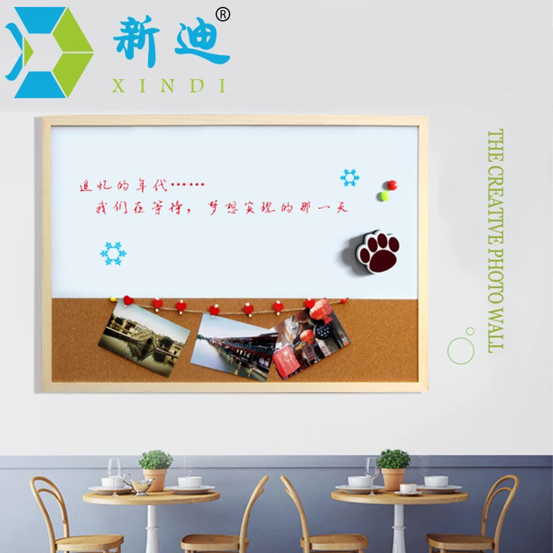XINDI 30*40 см искусственная пробковая доска Комбинированная деревянная рамка