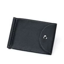 

Genuine Leather ID/Credit Card Holder Zipper Bifold Front Pocket Wallet Business card holder 01