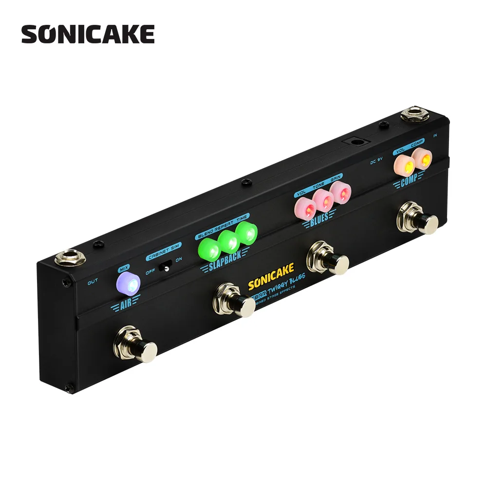 

Sonicake Guitar Multi Effects Pedal Combine Stage 4 in 1 Compression, Overdrive,Delay ,Reverb, USA,UK, AU Warehouse Shipping