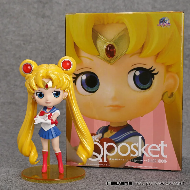 Sailor Moon Q Posket Tsukino Усаги Принцесса Серенити ПВХ фигурка Коллекционная модель игрушки 15 см 2 стиля SAFG046 - Цвет: Tsukino Usagi