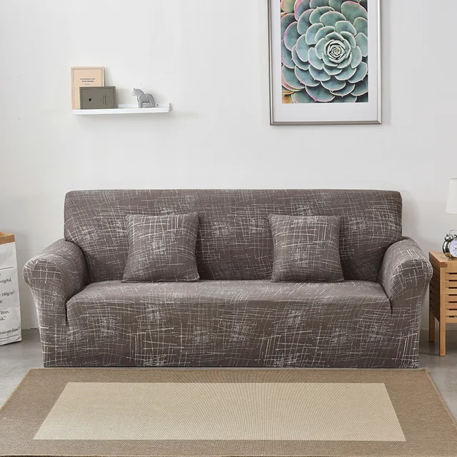 Us 18 0 50 Off Scandinavian Style Universal Stretch Elastic Sofa Covers For Living Room Couch Sectional Slipcover 1 2 3 4 Seat In
