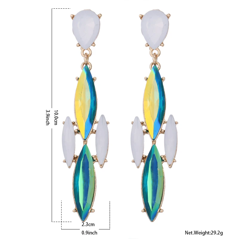 Длинные серьги с кристаллами Yhpup модные Эффектные Bijoux|crystal long earrings|fashion earringslong
