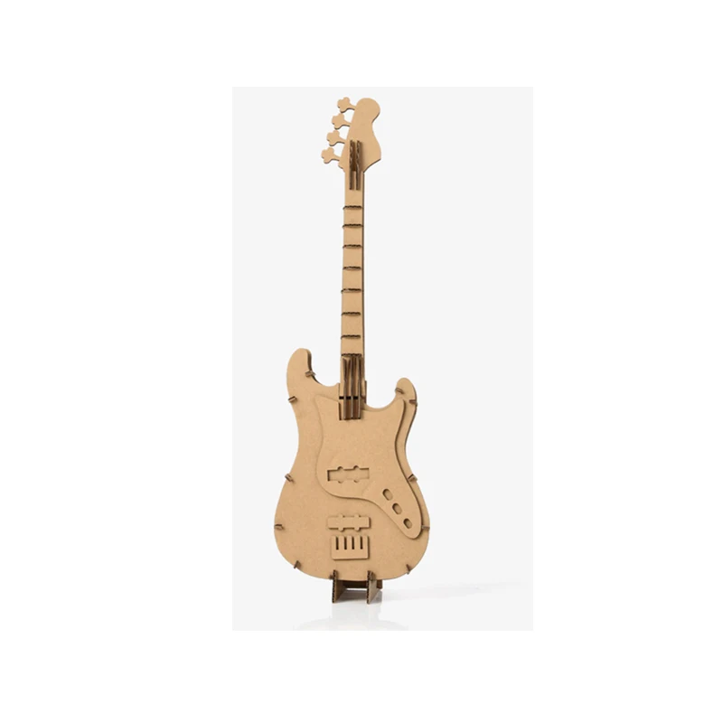 3D Big Guitar Model Jigsaw Puzzle Eco friendly Cardboard