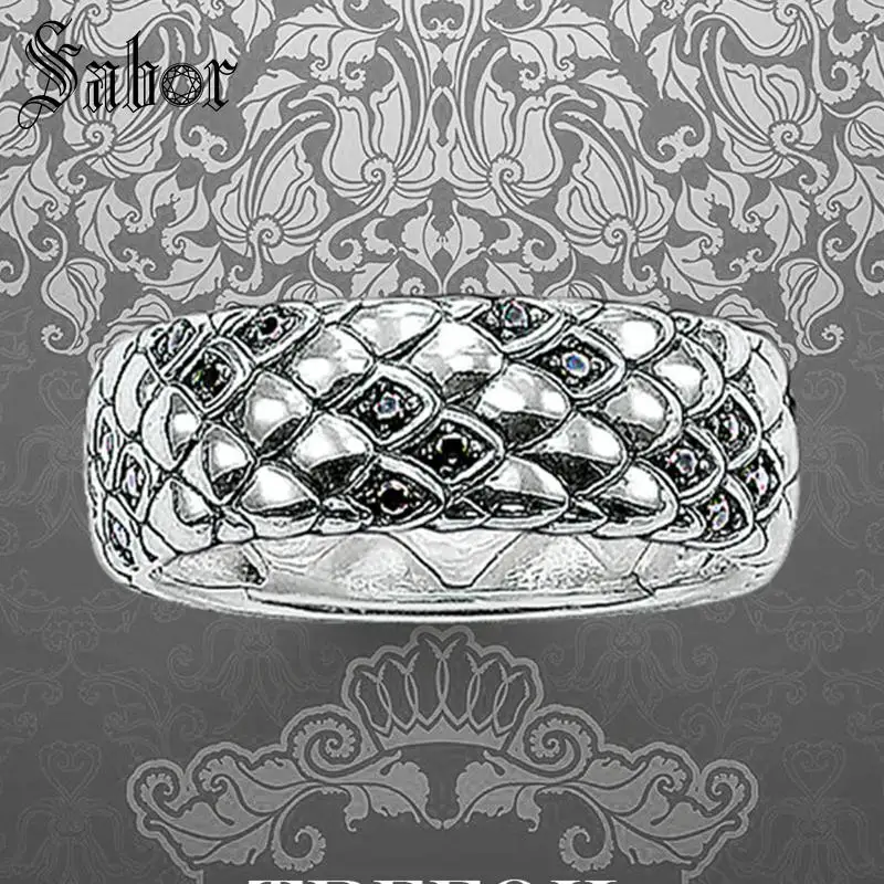 

Black Snake Pave Wedding Eternity Rings, 925 Sterling Silver Zircon Pave Fashion Jewelry Gift For Women 2019 New thomas