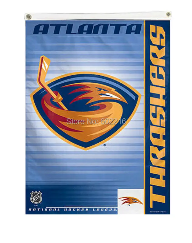 Atlanta Thrashers Team and Logo Large Outdoor Flag 3FTX 5FT-in Flags