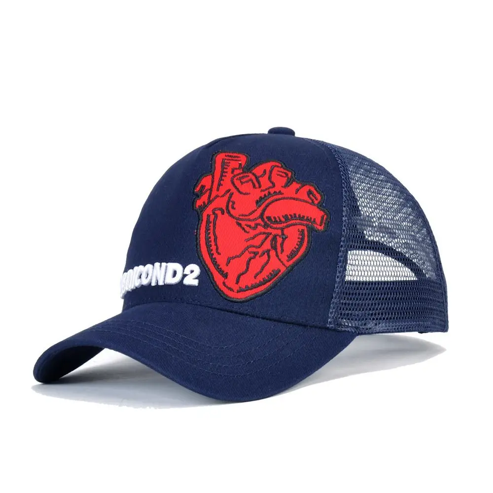 

High Quality DSQICOND2 Baseball Cap Men Women Summer Fashion Outdoor Mesh Hat Breathable Black Green Navy